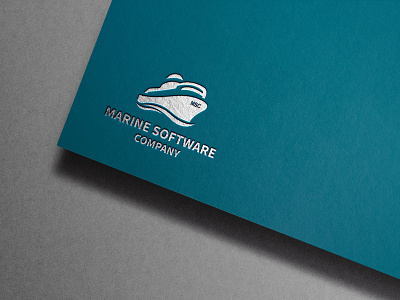 Marine Software Company logo Design (concept 2) adobe illustrator adobe photoshop company logo design graphic design marine software company logo mockup photoshop