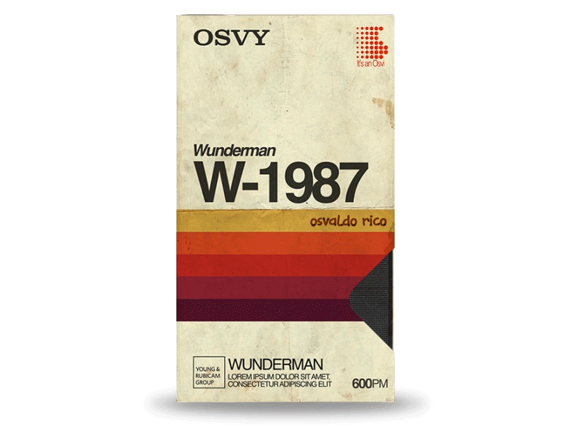 VHS_INVITATION 80s cassette osvi retro sony tape vhs vintage wunderman yr