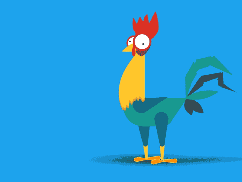 Hei Hei animation bright cartoon character chicken disney moana water
