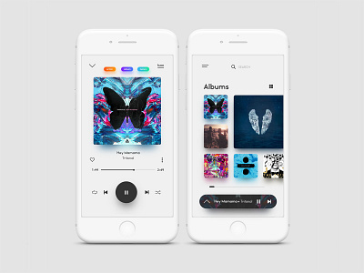 Music player UI design illustration illustrator music music artwork musicplayer player player ui song ui uidesign uiux ux vector