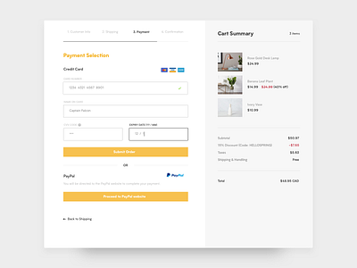 Daily UI Challenge 002 :: Credit Card Checkout cart summary checkout daily ui minimal payment
