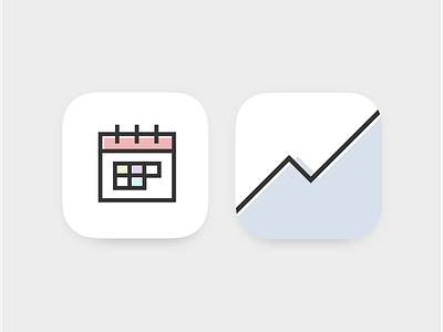 Daily UI Challenge 005:: App Icon app icon calendar daily ui graph minimal stocks