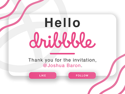 Hello Dribbble debut shot dribble first shot hello