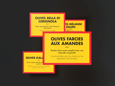 Olives Labels graphic design grocery labels print print design