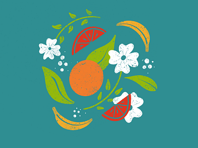 Fruit Snack blue bright dancing design designer drawing flower freestyle fruit graphics illustration leaves summer texture usdesigner