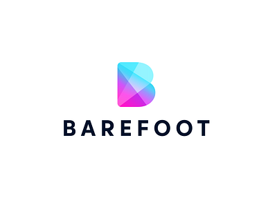 Barefoot logo design abstarct b branding graphic design letter logo vibrant