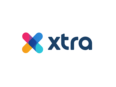 Xtra logo branding design graphic design logo mobile wallet technology typography vector x
