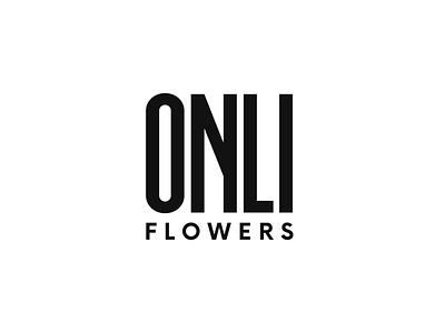 Onli Flowers logo design bold branding cannabis design graphic design logo simple typography vector