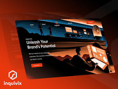 Inquivix Homepage illustration ui web web design website
