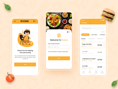 Restaurant Mobile App 🍔🍔 app delivery app design food food app mobile mobile app mobileui restaurant restaurant design ui ux