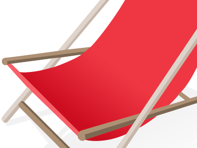 deck chair chair vector