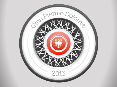 Gran Premio Dolomiti Logo clean oldtimer vector wheel