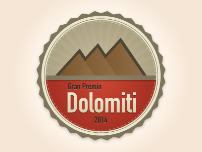 Gran Premio Dolomiti Mountains oldtimer racing retro vector vintage