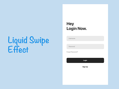 Login/Sign Up animation app design effect eye catching flat interaction minimal typography ui