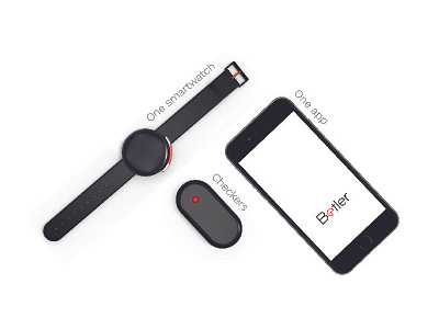 Betler // Live better with OCDs 3d app object rendering rhino smart watch