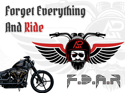 Rider Logo - Ride Fearless branding design fun illustration logo logodesign professional ride services speed ui vector