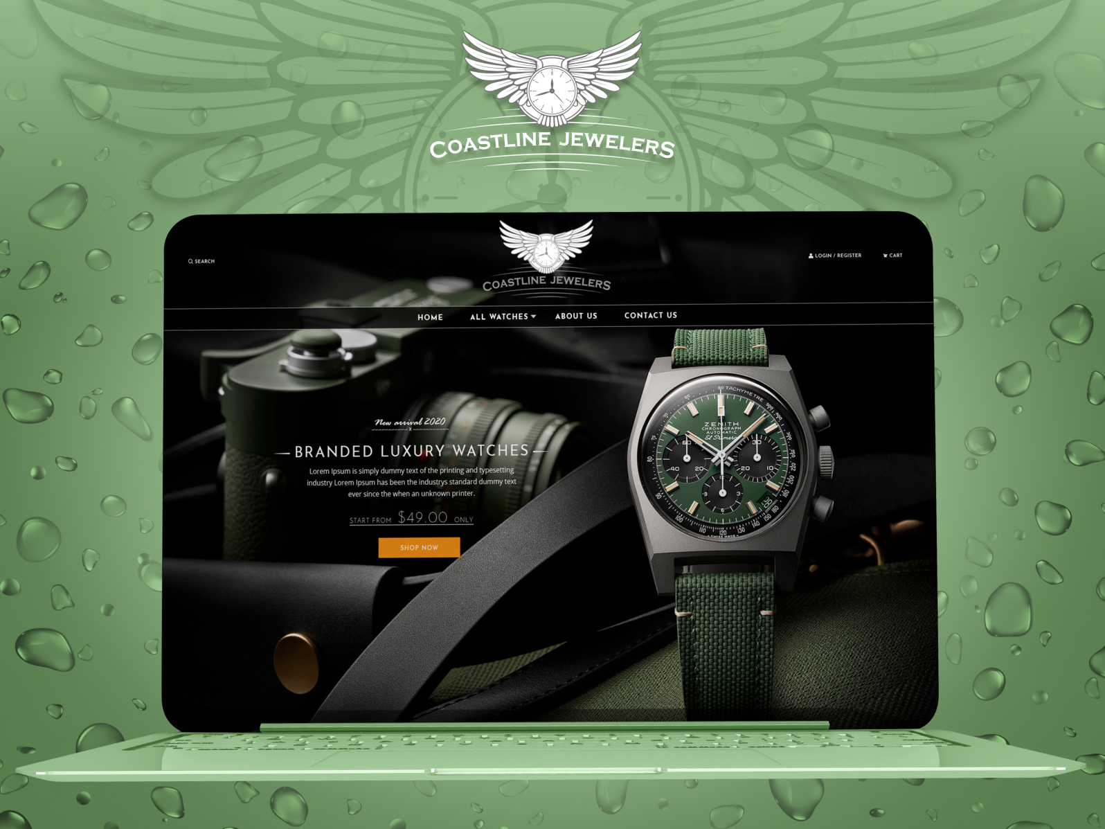 Watch shop ecommerce website by Kennon Parker on Dribbble