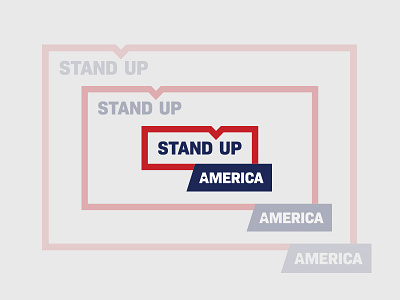 STAND UP AMERICA america blue dynamic expand logo politics red white