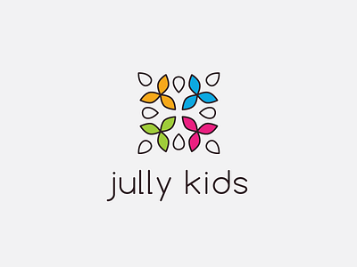 Jully Kids childrens clothes identity illustration logo