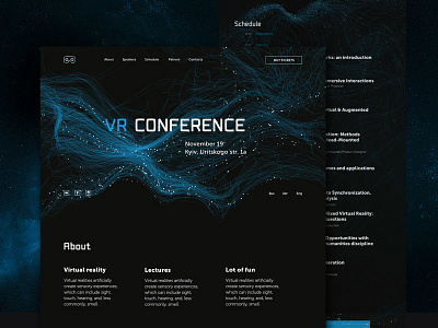 Virtual Reality Conference landing concept event illustrator landing photoshop vr web