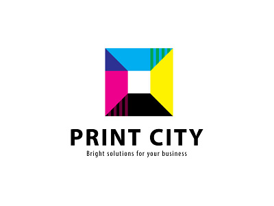 Print City Logo cmyk logo polygraphy print