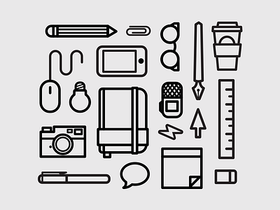 Creator Tools creatives digital flatlay icons tools