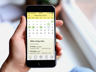 Everyday — app for tracking daily habits & tasks app calendar habit tracker interface ios mobile statistics store tasks ui ui design ux