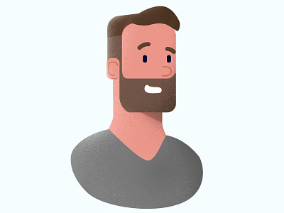 self-portait with shadows ai animation character design explainer flat illustration portait