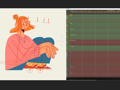 Making Of part 1 2d after effects animation cartoon character explainer flat girl guy illustration making of moho12 rigging vector