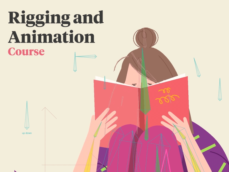 Rigging and animation Course - girl courage character cartoon illustration 2d explainer motiondesignschool moho12 animation flat 3d 2.5d tutorial rigging master masterclass course