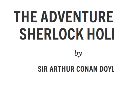 The Adventure Sherlock abril gothic trade typecast