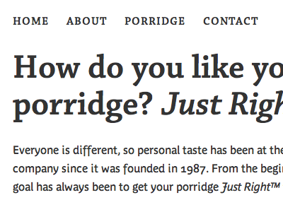 How do you like your porridge? chaparral parisine plus typecast