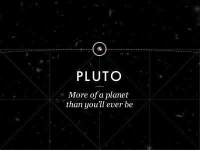 Because you're not a planet either futura space