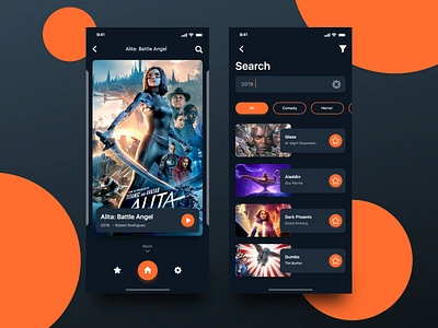 Cinema app app cinema dark design film ios ui ux ux designer ux ui