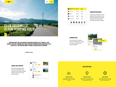 Deux Mille – Homepage cycling homepage layout web website ui ux vivid clean