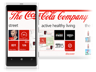 Ideas for Coca-Cola App for the Windows platform 8 app health mobile nokia phone ui windows