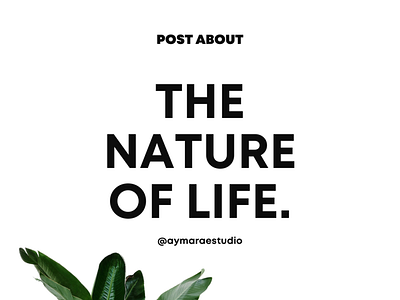 The Nature of Life design graphic design typography