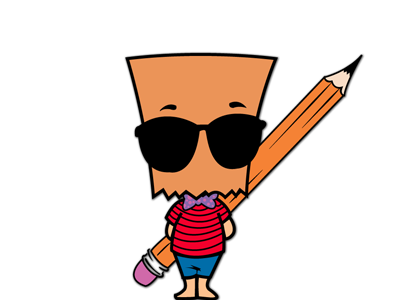 SchoolBoy awesome bowtie cartoon illustrations illustrator pencil photoshop sunglasses web