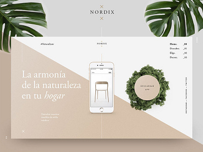 Nordix design fibonacci furniture garamond golden graphic grid landing layout nordic ratio typography