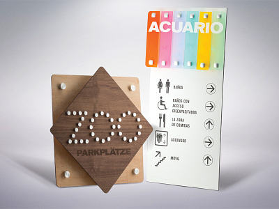 Environmental acrylic environmental design laser engraving plastic stand offs way finding wood