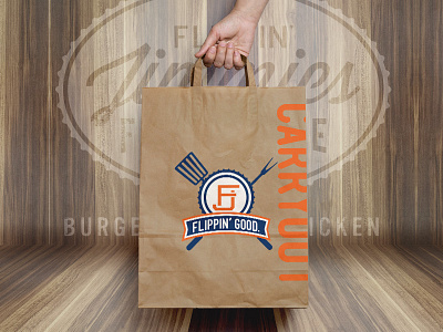 FJ Carryout Bag burgers carryout conceptual vintage