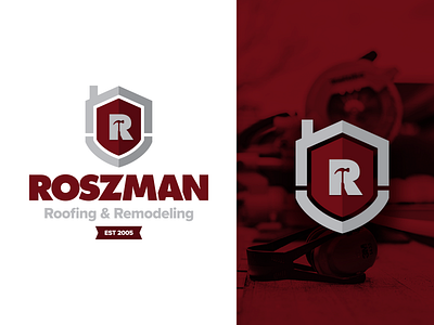 Roszman branding contractor identity local logo refresh roofing