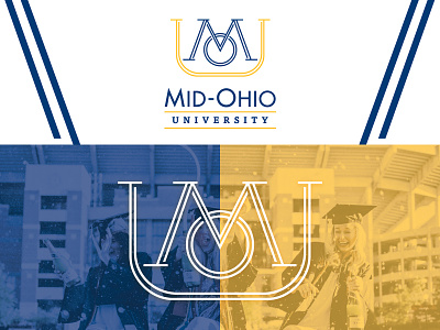 Mou blue gold logo university