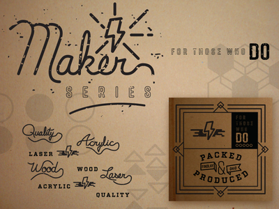 Maker Series do handwritten kraft laser maker packaging stickers