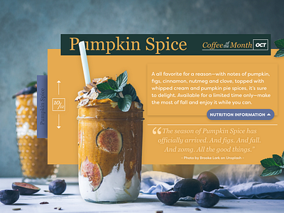 Daily UI #2 challenge coffee dailyui design october pumpkin spice xd