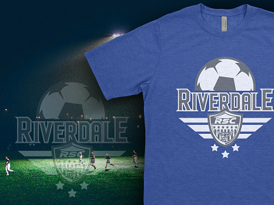 Soccer Shirt local team mock up royal blue soccer sport graphic