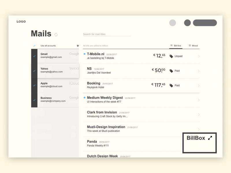 Email receipt management B