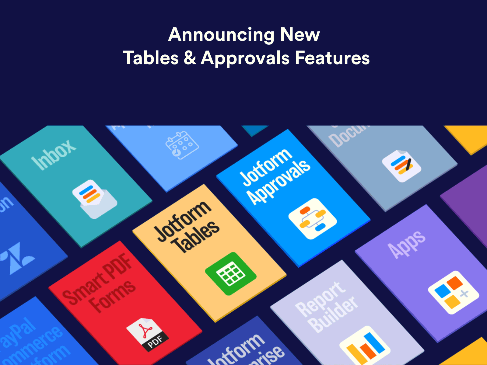 Announcing new Approvals and Tables features approval workflow approvals assign assignee featre feature jotform jotform approvals jotform assignee jotform tables sheet signature tables