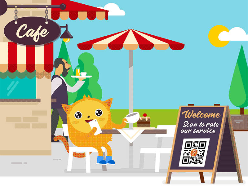 March 2018 Newsletter Header 800x600 animated butterfly butterfly cafe cat newsletter podo qr code