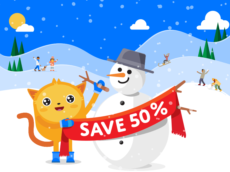 Building a Snowman animation christmas gif kids playing in winter new year sale save 50 snow snowing snowman winter